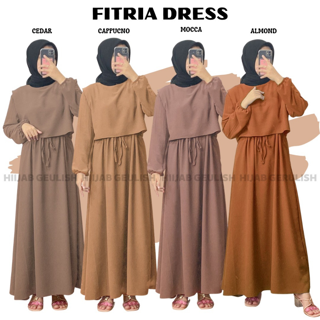 READY TIDAK PO / FITRIA DRESS / DRESS MURAH