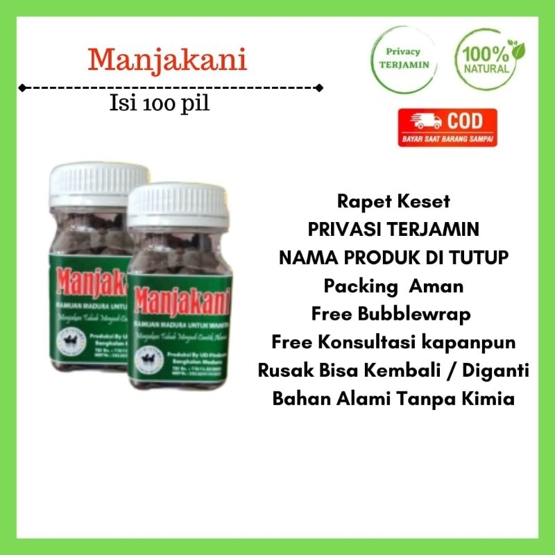 

BISA COD - Obat Pil Jamu herbal Manjakani isi 100 Pil Merapatkan Mengencangkan MissV Asli Murah