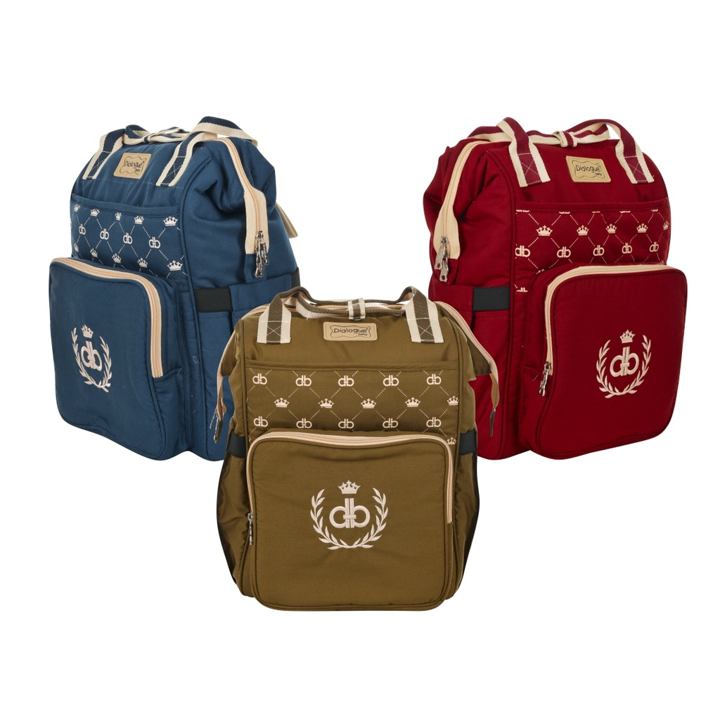 Dialogue BackPack Diaper Bag 3in1 Position Crown Series DGT7420 / Tas Perlengkapan Bayi