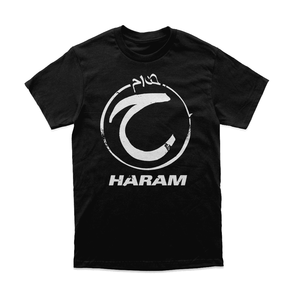 Kaos Tshirt Baju Band Haram "Logo" Black Merchandise