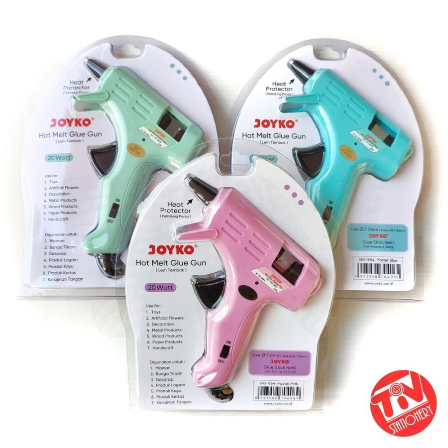 

Hot Melt Glue Gun / Lem Tembak Joyko 20W (kecil) Pastel dengan Saklar
