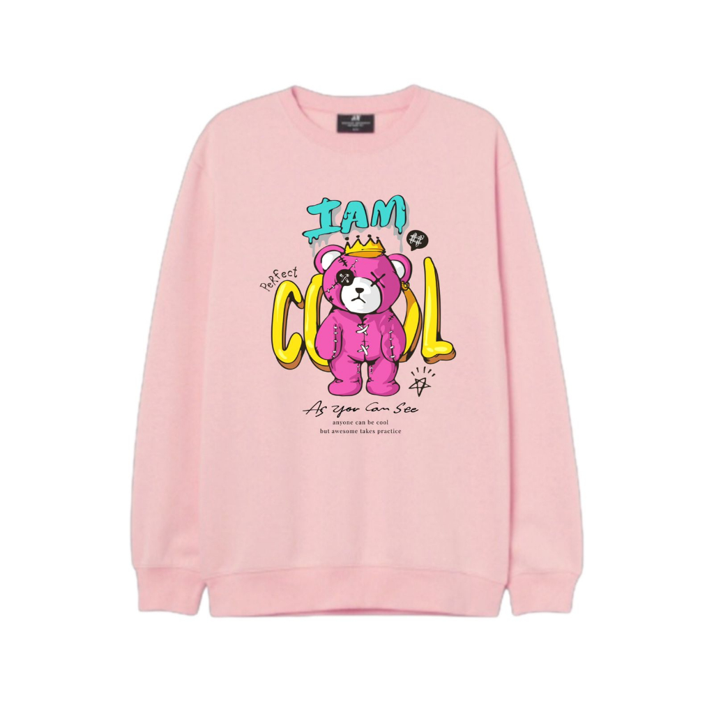 I'AM COOL BEAR  Swaeter Oversize Wanita Size M - L - XL - XXL