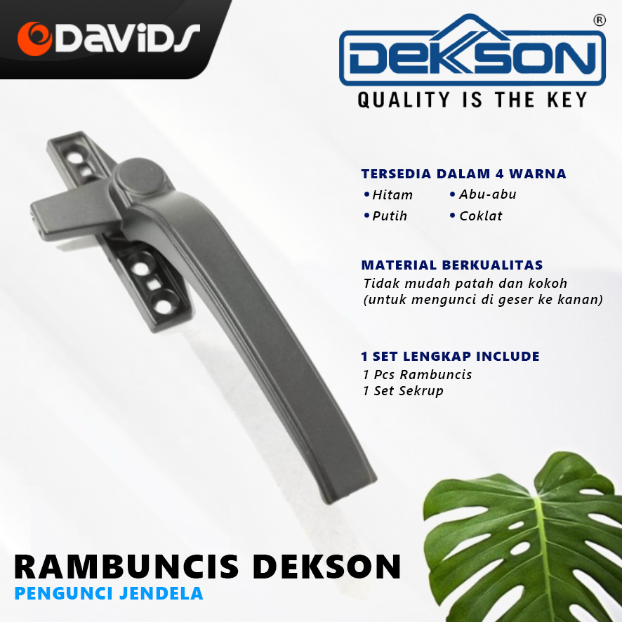 Rambuncis Grendel Jendela Pengunci Aluminium Dekson