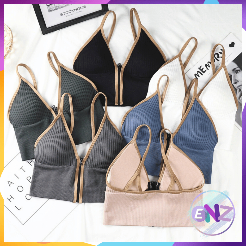 ENZ ® Bra Tank Top Sport  Bra  Push Up Model Resleting Pakain Dalam Wanita Kamisol  5004