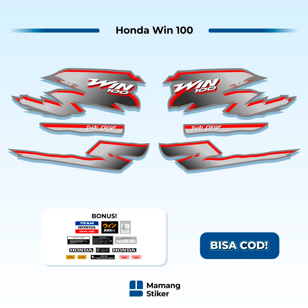Striping Honda Win 100 Original (48) Variasi Traill Treill Trill Japan Jepang Custom Racing 1984 200