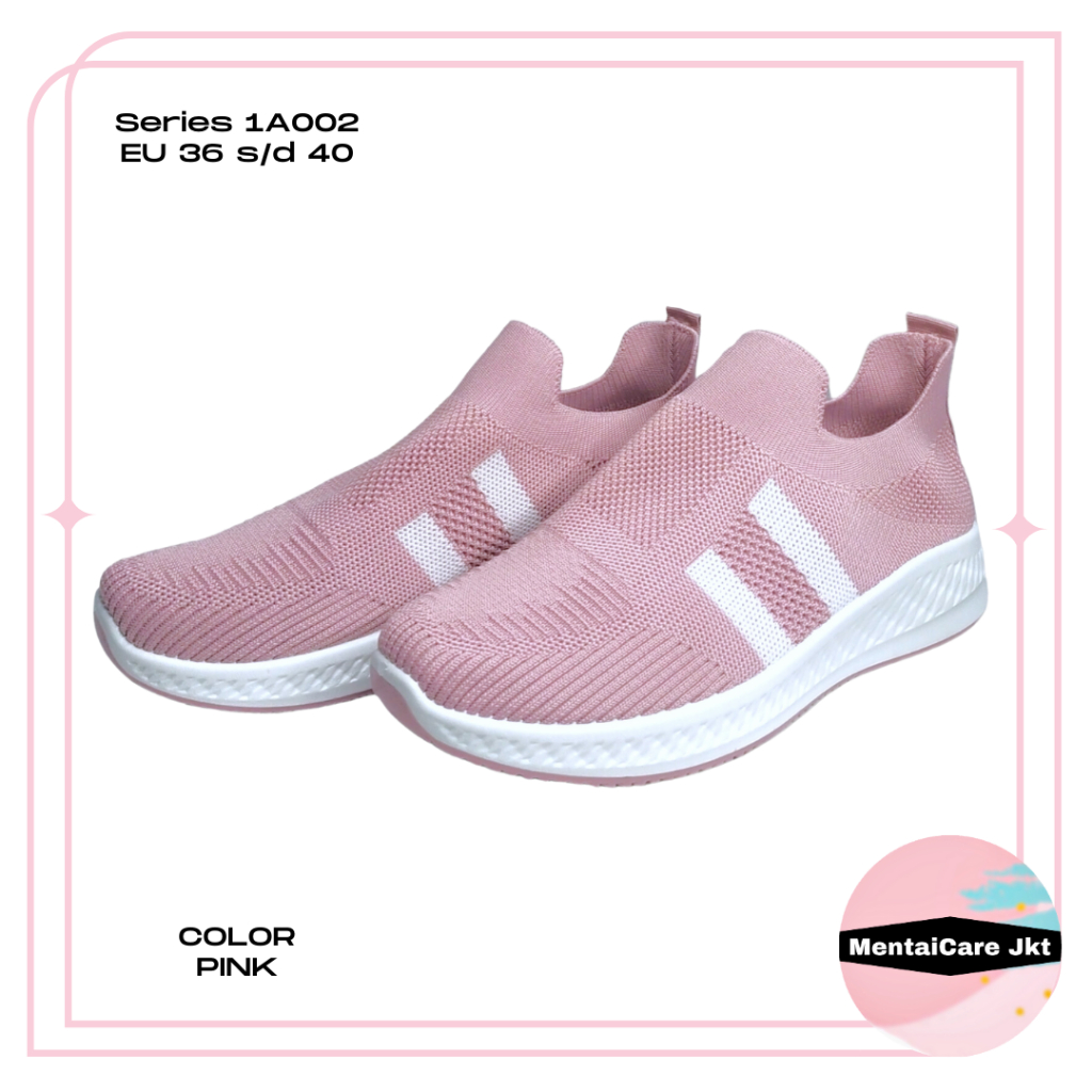 [A002] SEPATU OLAHRAGA SNEAKERS CASUAL TERBARU STYLE KOMBINASI POLOS PRIA WANITA BAHAN RAJUT SLIP ON BEST QUALITY REAL PICT