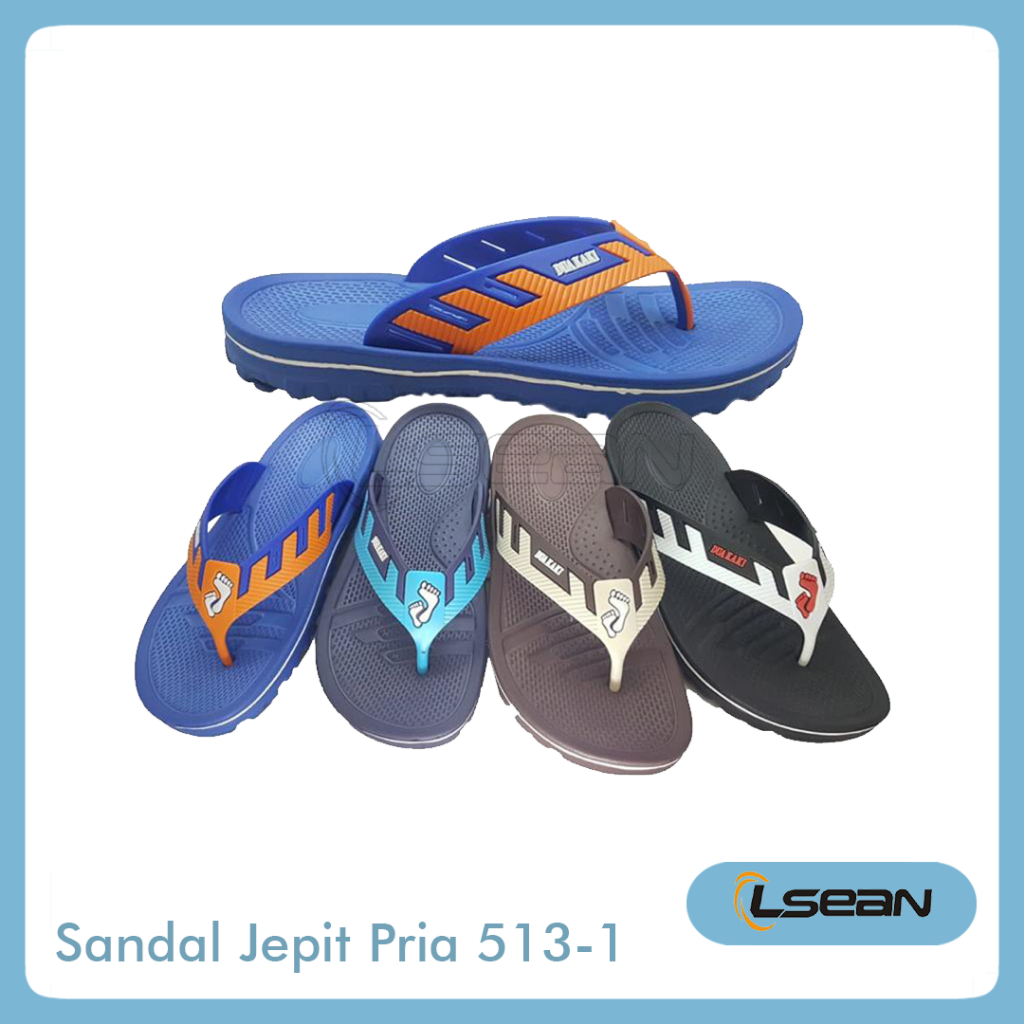 SANDAL JEPIT THUNDER SPORT PRIA ANTI AIR ANTI SLIP 513-1