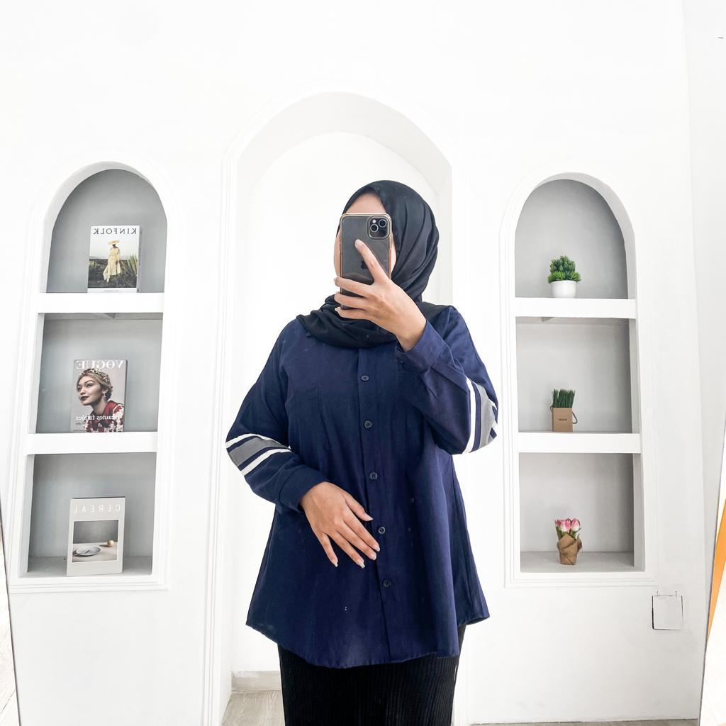 EVELIN SHIRT / FLOTTILICIOUS / KEMEJA WANITA OVERSIZE