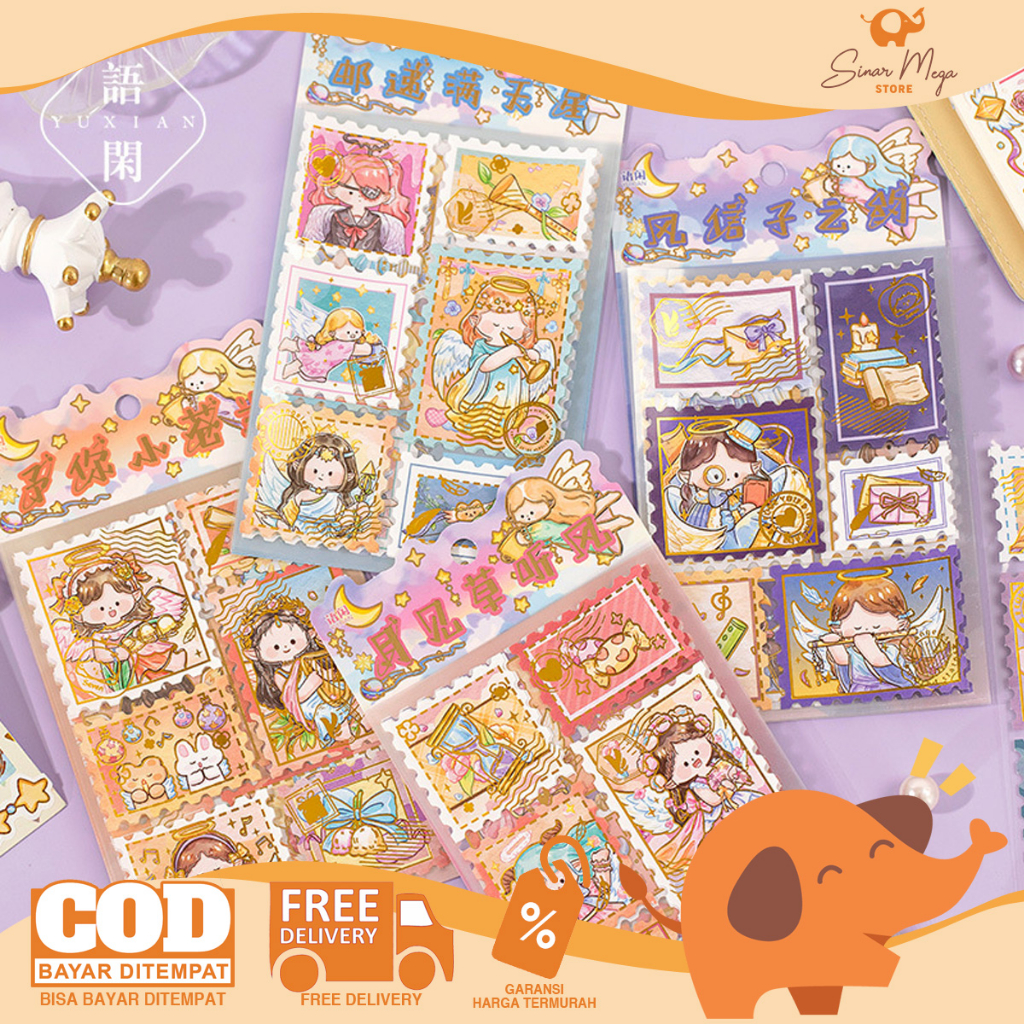 

Kindling Angel Shiny Diary Deco Stickers / Sticker Stiker Karakter Lucu Unik