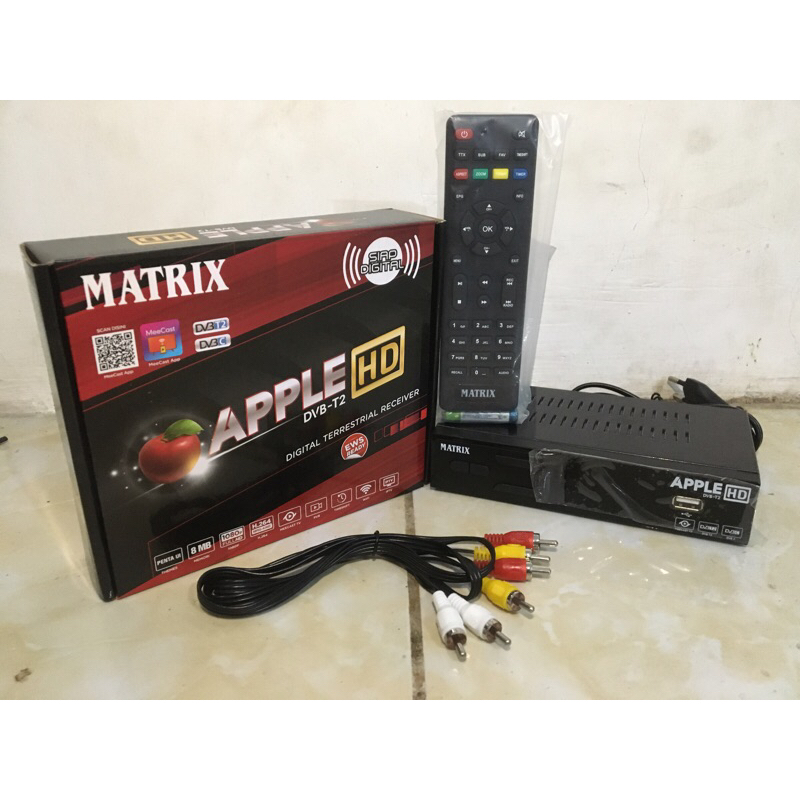 STB MATRIX APPLE HD Merah DVB-T2 Full HD 1080