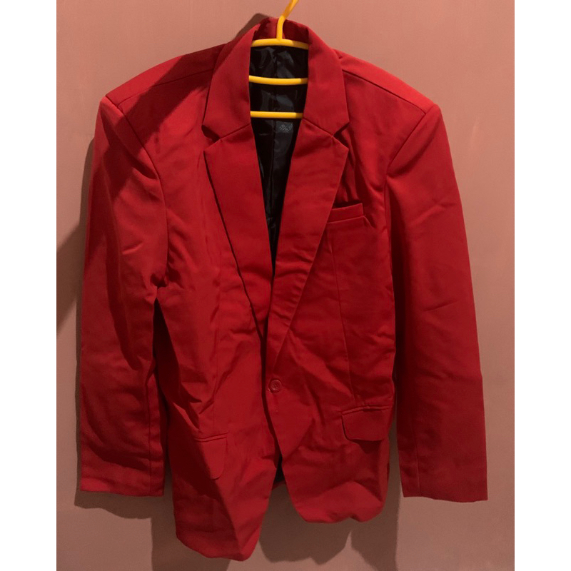 Jas merah pria/ almamater/ blazer merah