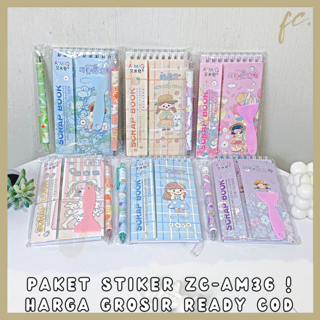 

1 Set Buku Album Spiral Sweet Sticker Book + Pen Cetek + Perata Spatula Scraper ZC-AM36 SENMU SEN MU YE DA Momo Stiker Set Transparan Waterproof Pastel Weekly Planner Jurnal Scrapbook Diary Estetik Decoration Accessories Hampers Bingkisan Anak