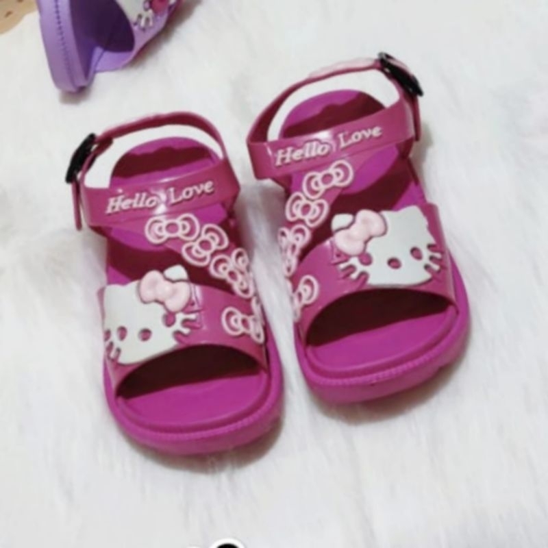 Sandal Selop Anak Perempuan Sandal Baby Tali Belakang Hello Kitty