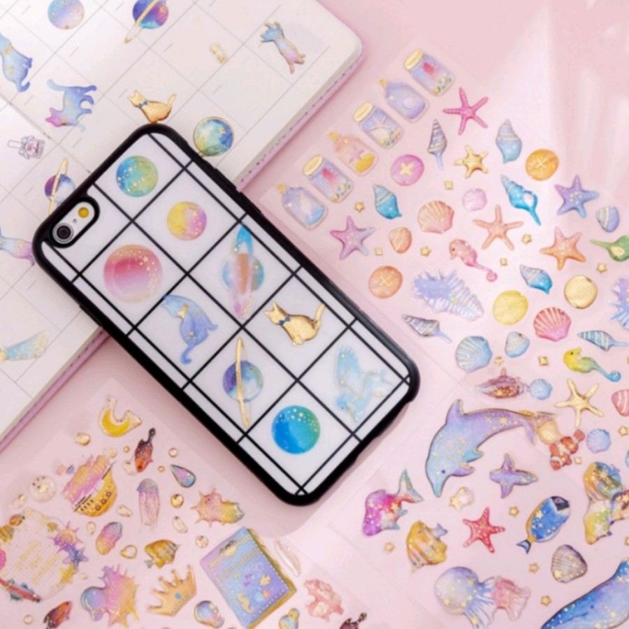 

Sticker Timbul Korea Glitter Transparan (Kode Transparan)