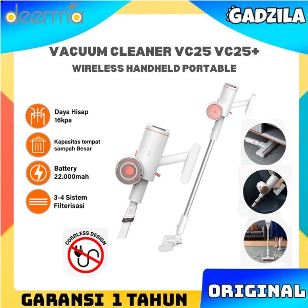 DEERMA VC25 WIRELESS HANDHELD VACUUM CLEANER PENGHISAP DEBU 150W