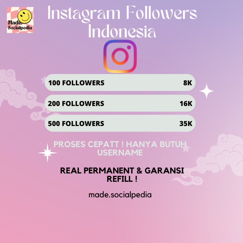 INSTAGRAM FOLLOWERS INDONESIA (BERGARANSI)
