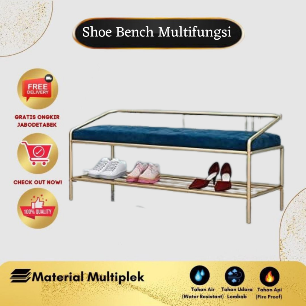 [R214] Shoe Bench Multifungsi/Rak Sepatu/Sofa Sandaran