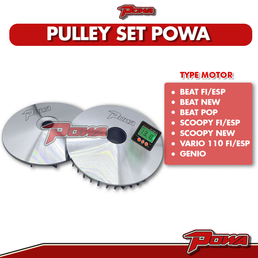 POWA Pulley Beat Fi ESP Scoopy Fi ESP Vario 110 Fi ESP Genio Beat Deluxe Puly Custom Bubut Rumah Rol