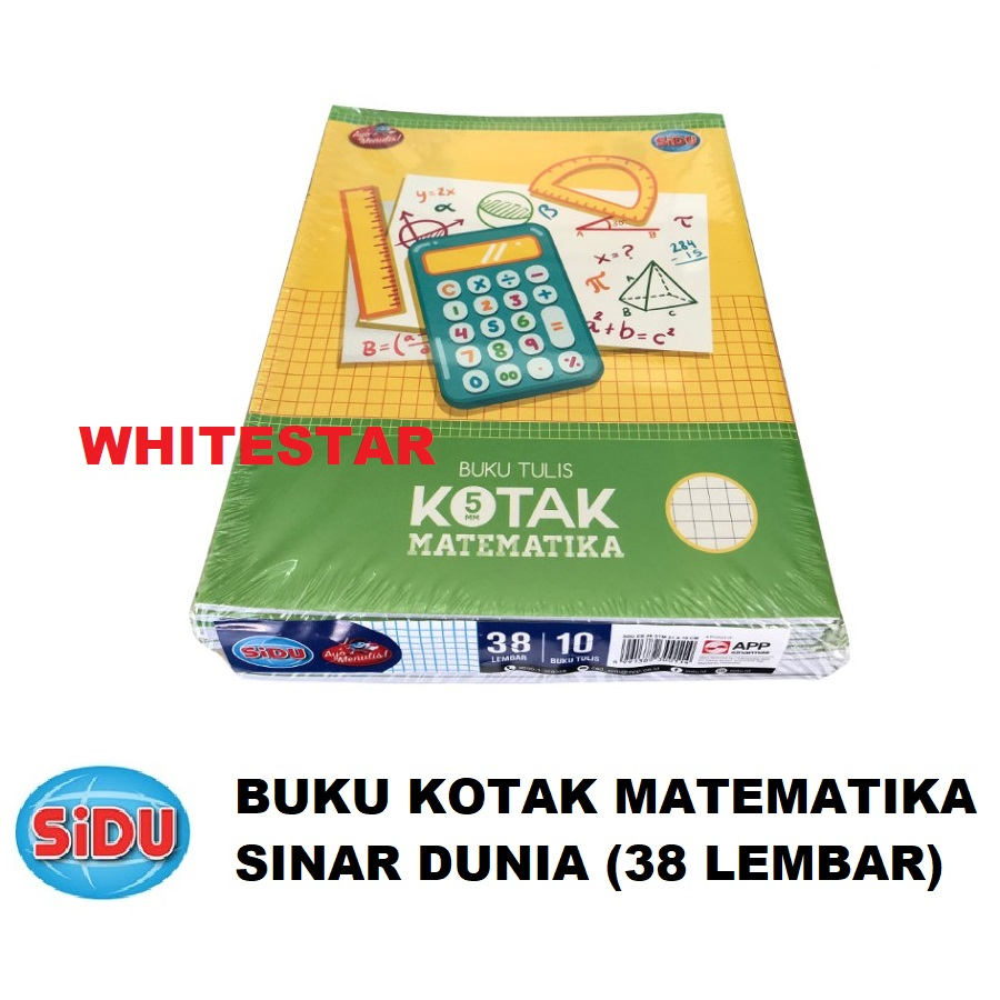 

buku tulis matematika / mat sinar dunia sidu 38 lembar kotak 5 mm