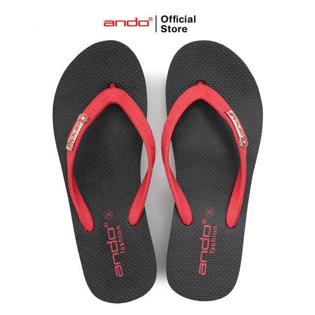 Ando Official Sandal Jepit Nice Queen 02 Wanita Dewasa - Merah
