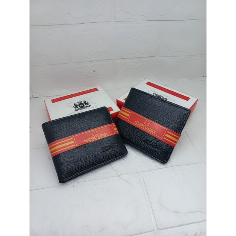 DOMPET PRIA KULIT PU DOMPET KULIT MOTIF SERAT