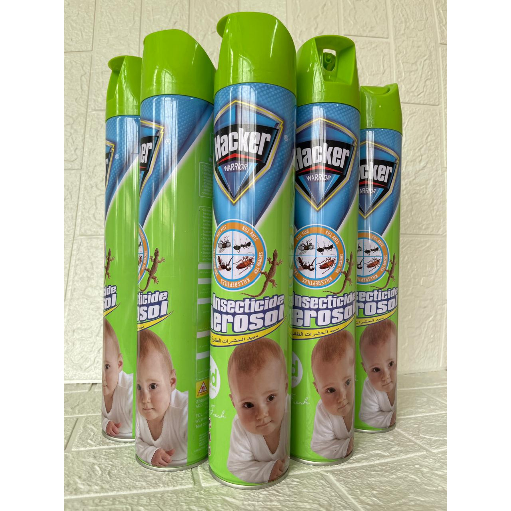 Obat nyamuk semprot Hacker 750ml aman untuk bayi dan dewasa , Membunuh