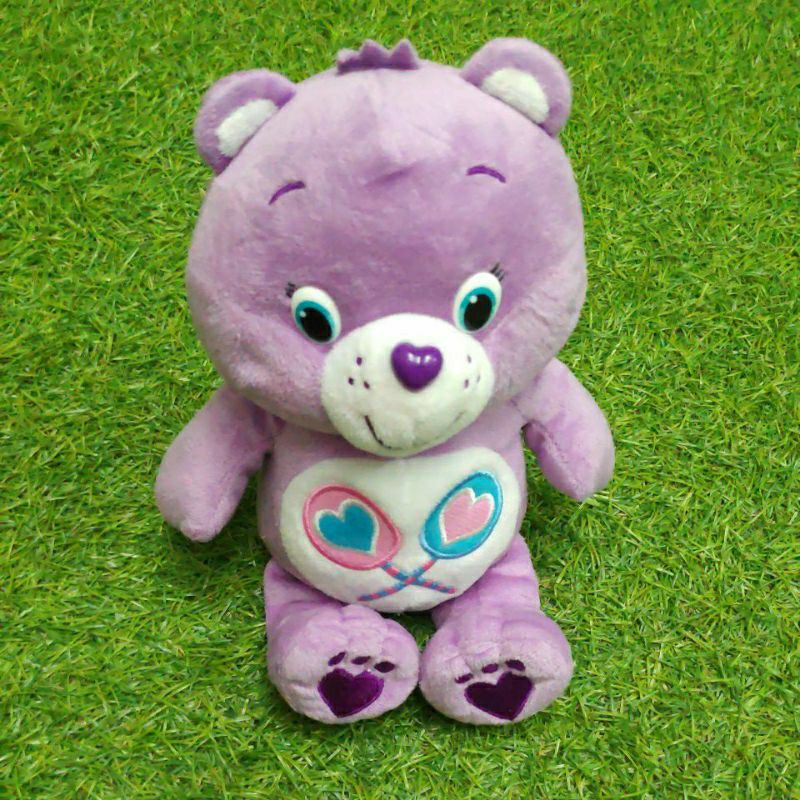 Boneka Care Bears Share Bear Lollipop Ungu 23 cm - hadiah ulang tahun