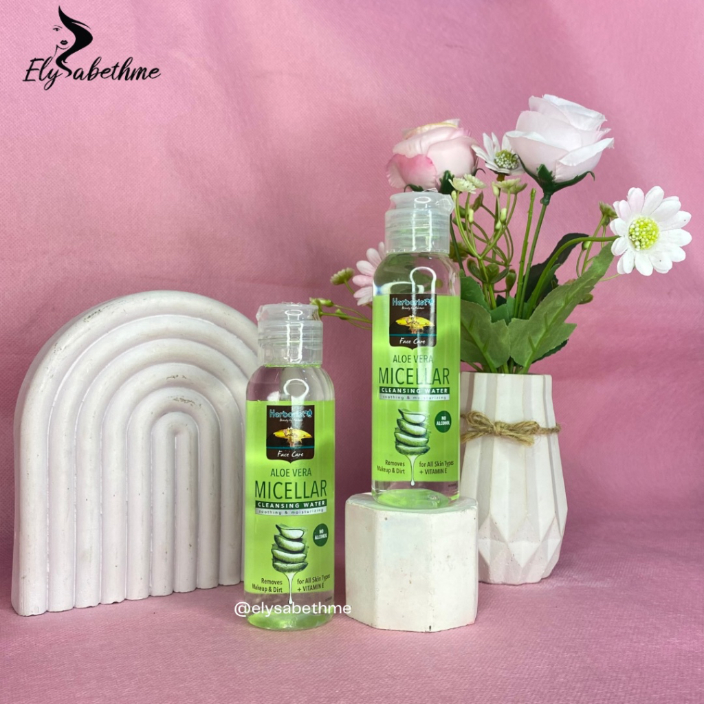 ✿ELYSABETHME✿ Herborist Micellar Aloe Vera untuk pembersih wajah kulit angkat makeup dan bedak