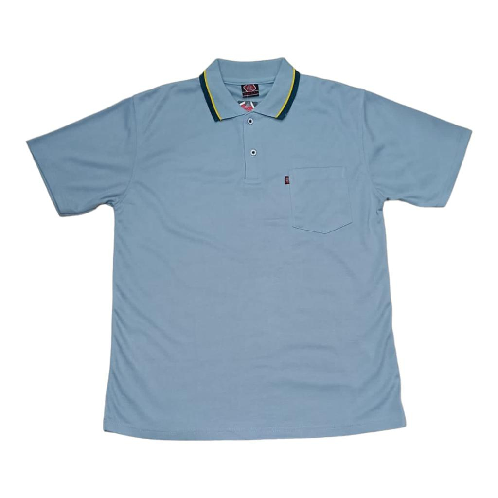 Noveli wear - Polo shirt pria polos saku all size doubel knit lengan pendek