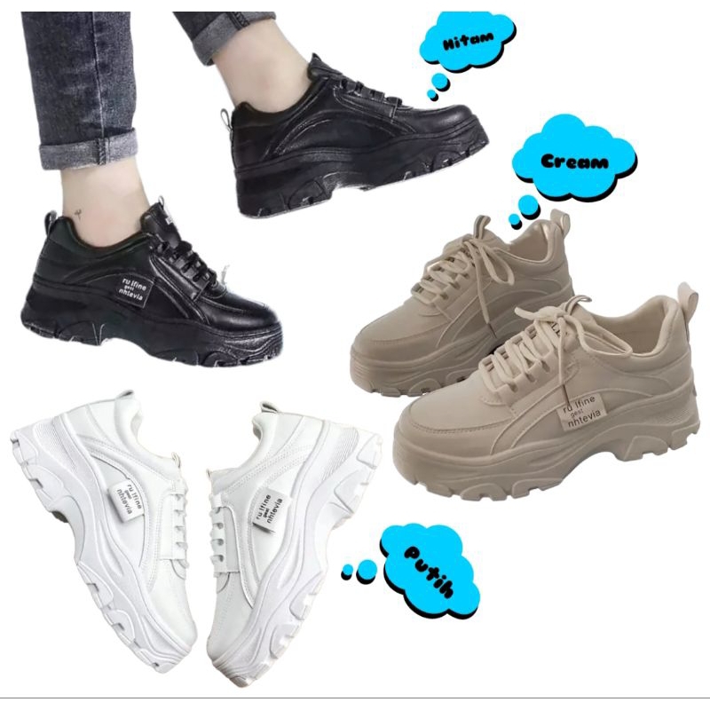 A06  SEPATU SNEAKERS WANITA KOREA STYLE  PUTIH SIZE 37 - 40 / SNEAKERS WANITA AG201