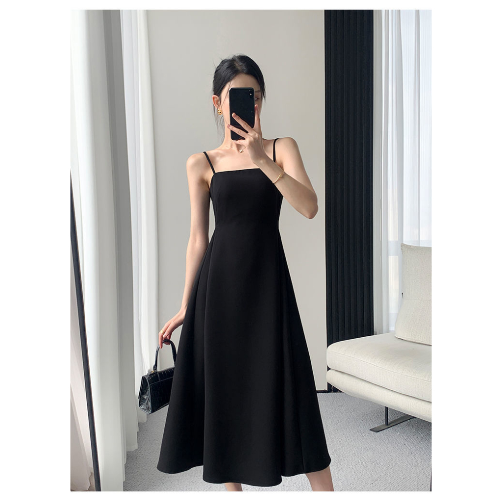 Basic id fashion Dres Korean style / Dres wanita + rompi / Gaun elegant gaya korean  / Dres pesta