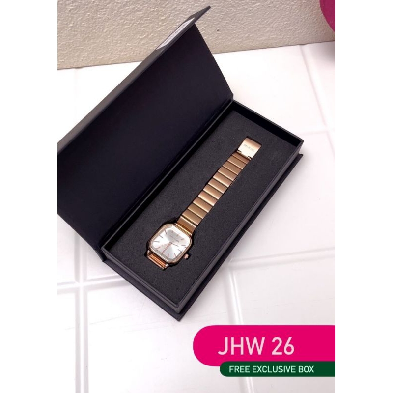 Free Box JHW 26 Jims Honey Jam Tangan Wanita Tali Waterproff Import