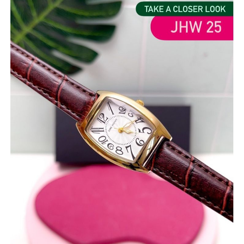 Free Box JHW 25 Jims Honey Jam Tangan Wanita Tali Waterproff Import