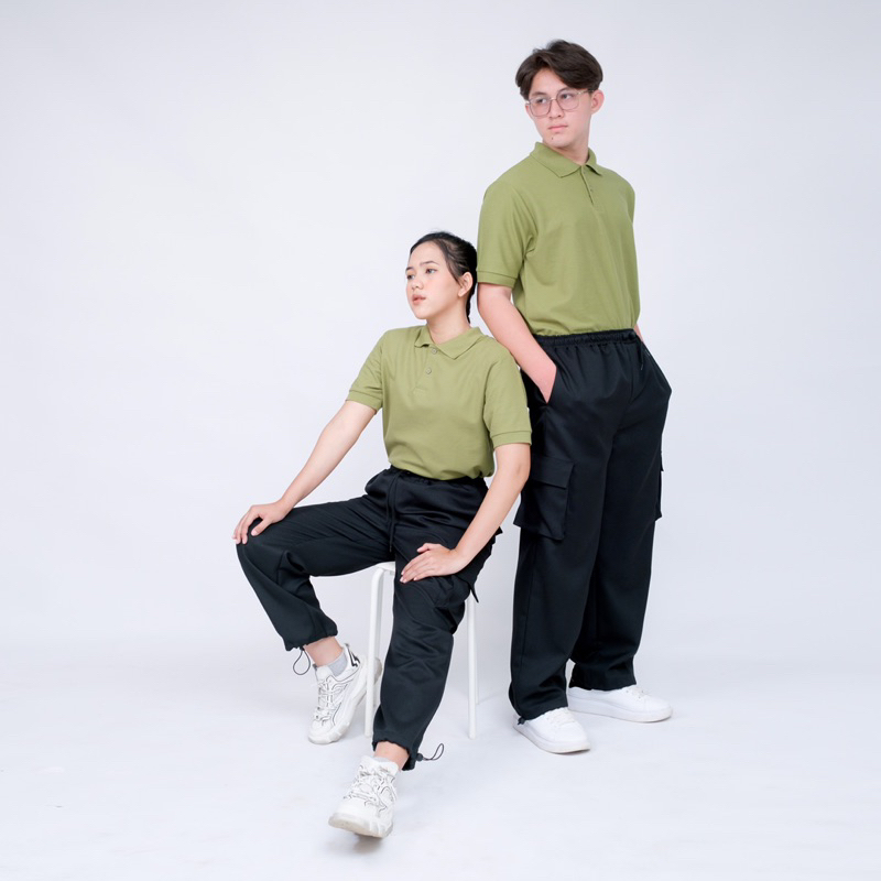 Loose Pants Streetwear Celana Thermal Cargo Oversize