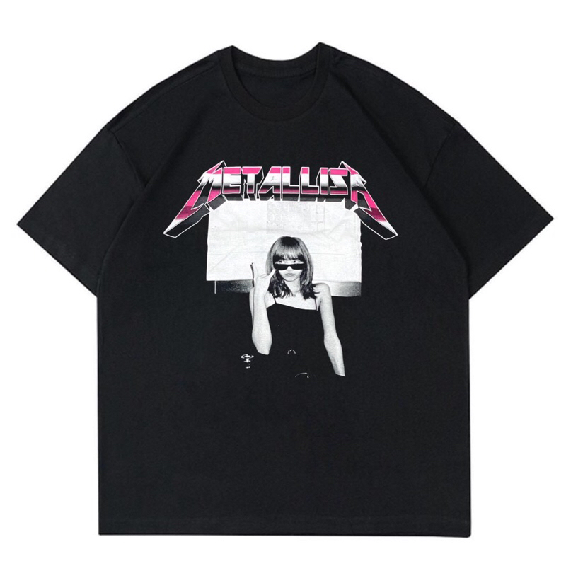 KAOS BAJU LISA BLACKPINK - METALLISA | T-SHIRT METALLISA BLACKPINK OVERSIZE | BAJU LISA BLACKPINK HI