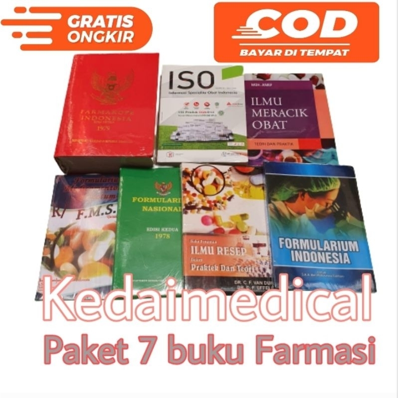 Paket 7 Buku Farmasi : Farmakope 3, ISO, IMO, FMS, FOI, Fornas , Vanduin