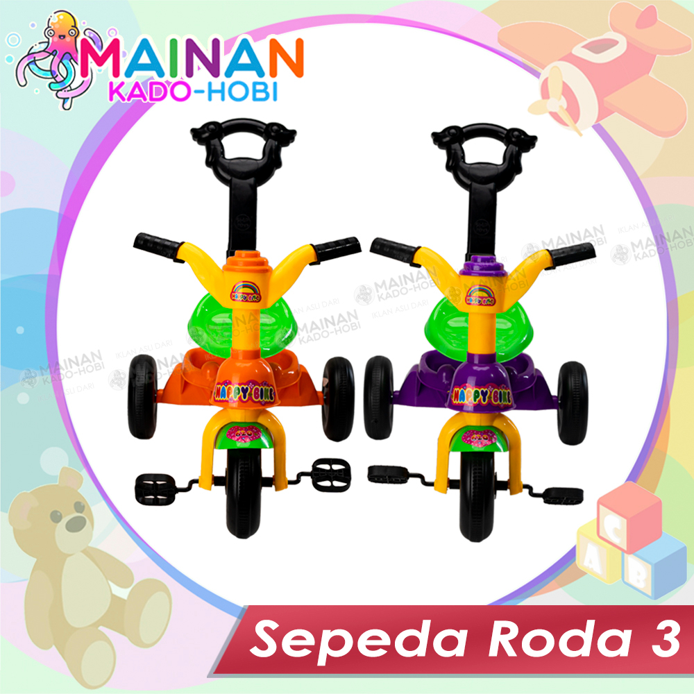 KADO ULANG TAHUN MAINAN ANAK DORONG SEPEDA RODA TIGA