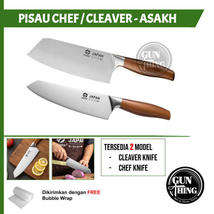 Pisau Stainless Steel - Chef / Cleaver - Asakh - GUNTHING