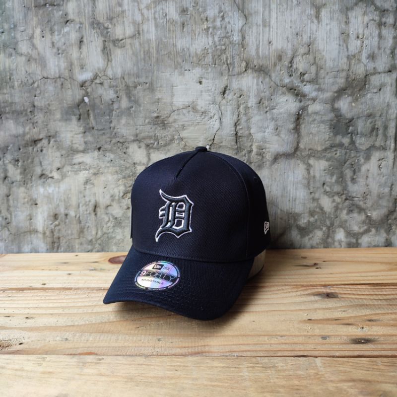 NEW ERA CAP 9Forty ORIGINAL Topi MLB D DETROIT Baseball Cap Black AUTHENTIC Major League Baseball