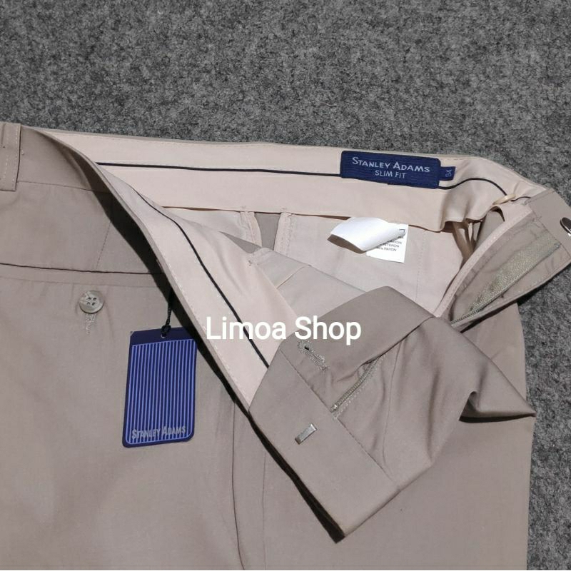 Celana Kerja Formal STANLEY ADAMS Krem Slim Fit SA 04