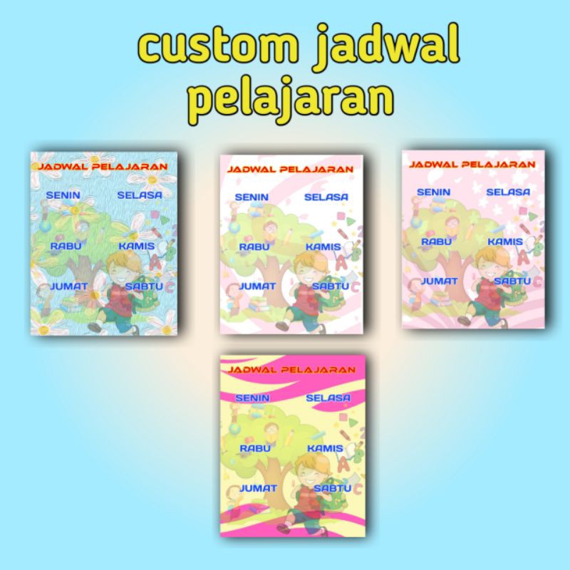 CUSTOM Cetak stiker jadwal pelajaran terbaik murah
