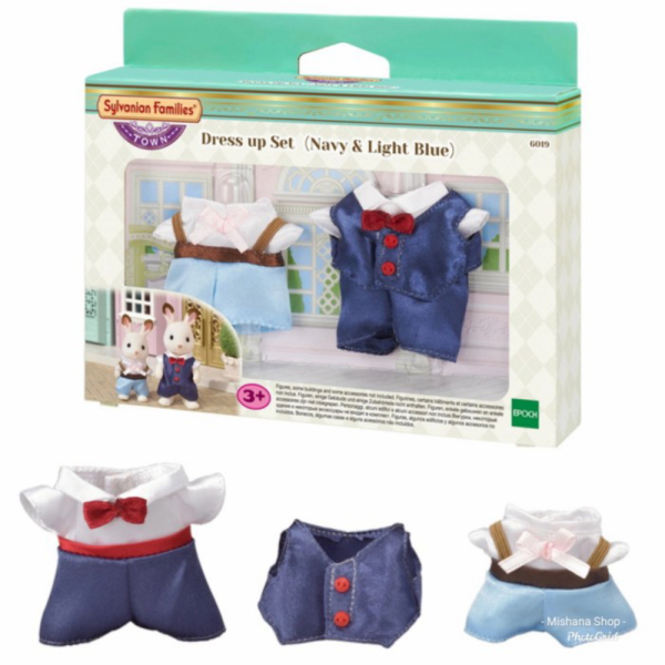 

Unik Mainan Baju Boneka Sylvanian Families Dress up Set Navy Light Blue Limited