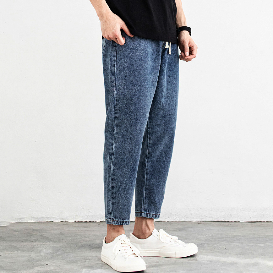 Baggy pants cowok Celana jeans pria korean style celana jins pria loose jeans jeans pinggang elastis blue jeans pria jeans grey celana pria keren celana jeans terbaru celana pria keren jumbo