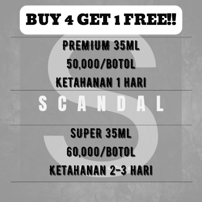 (A-J)SCANDAL REFILL ISI ULANG PARFUM BIBIT