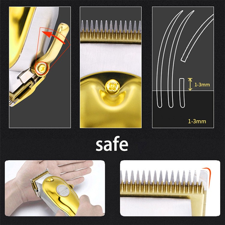 Mesin Cukur Rambut Kemei 1986 GOLD Hair Clipper Electric LCD KM-1986