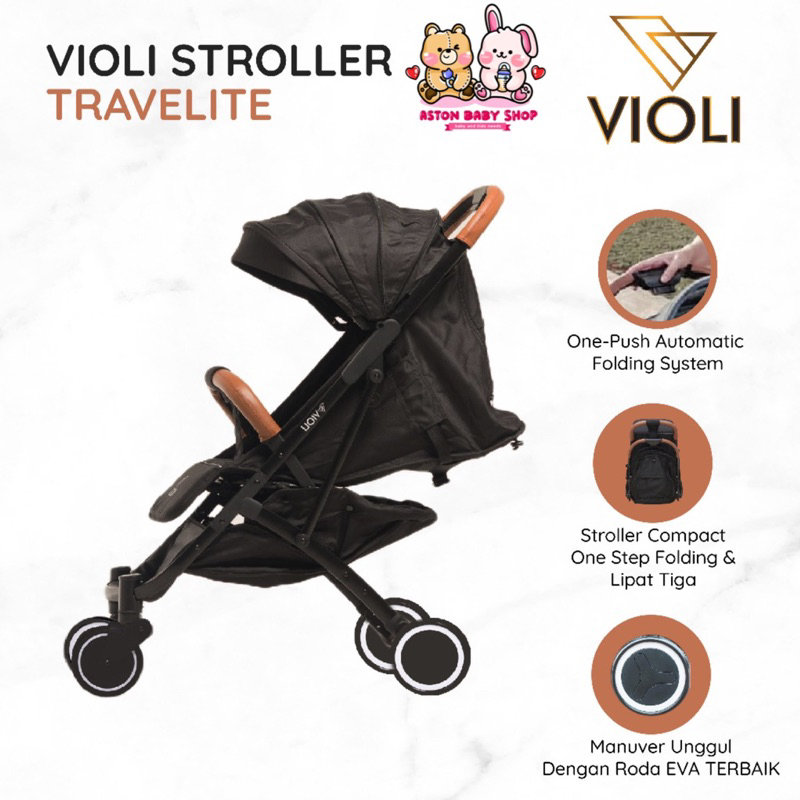 Violi Stroller Travelite Autofold Cabin Size Stroller Kereta Dorong Bayi