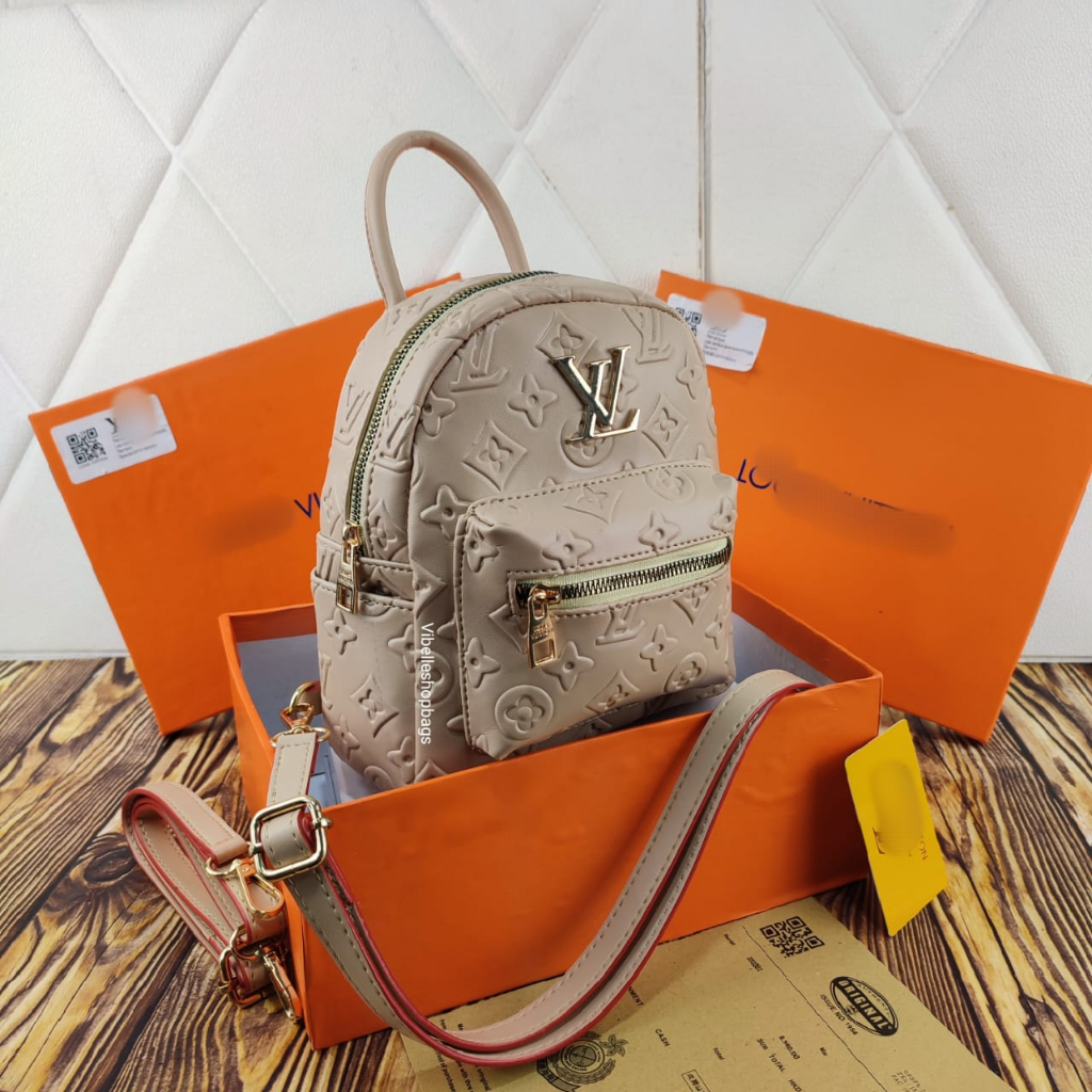 LV Backpack Mini Multifungsi 0660 (Free Sarung+BOX) Tas Lv Ransel Import - BEST SELLER! Ransel Lv Super Premium tas batam tas punggung