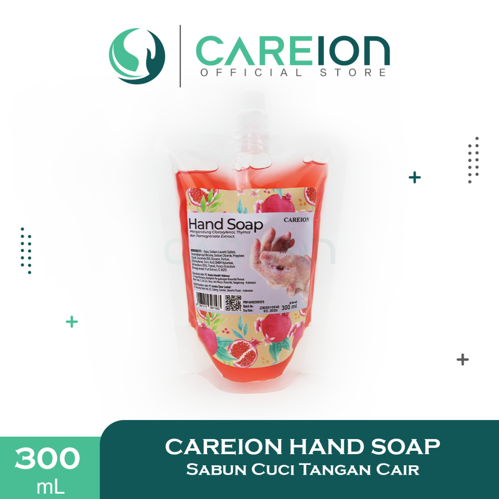 CAREION HAND SOAP POMEGRANATE HAND WASH SABUN CUCI TANGAN 300ML REFIL