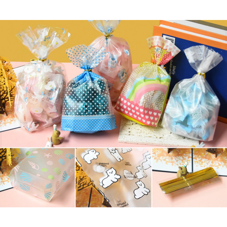 

RK HX188 [20 pcs] Uk. 13x19 / 16x24 / 20x28 cm Plastik Bingkisan Souvenir Hadiah Snack Kue Ulang
