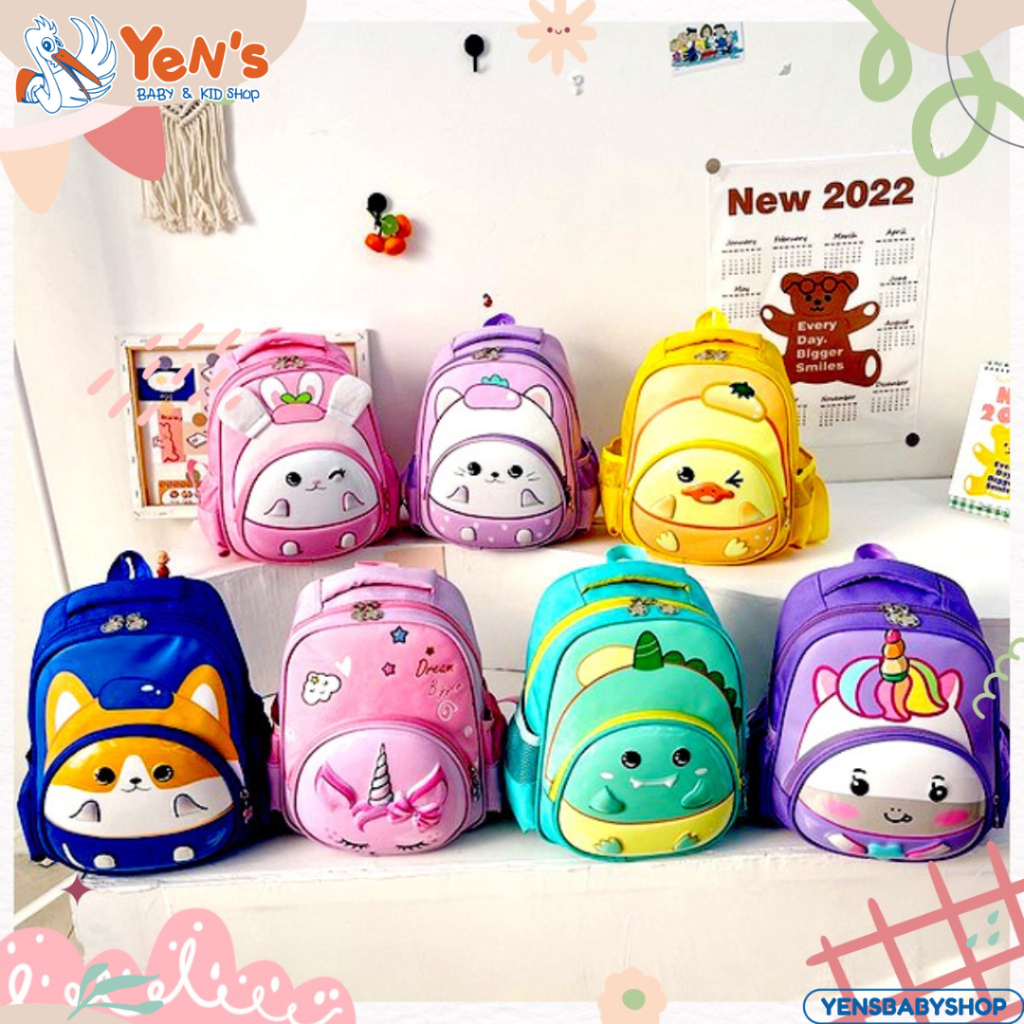 Funatic Tas Ransel Sekolah Anak Unisex - Karakter Lucu Fashion Korea FA1065